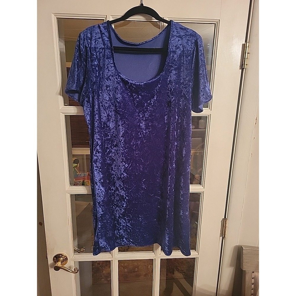 Colesce‎ Couture Lingerie Shirt Womens Medium Blue Satin   Sleepwear